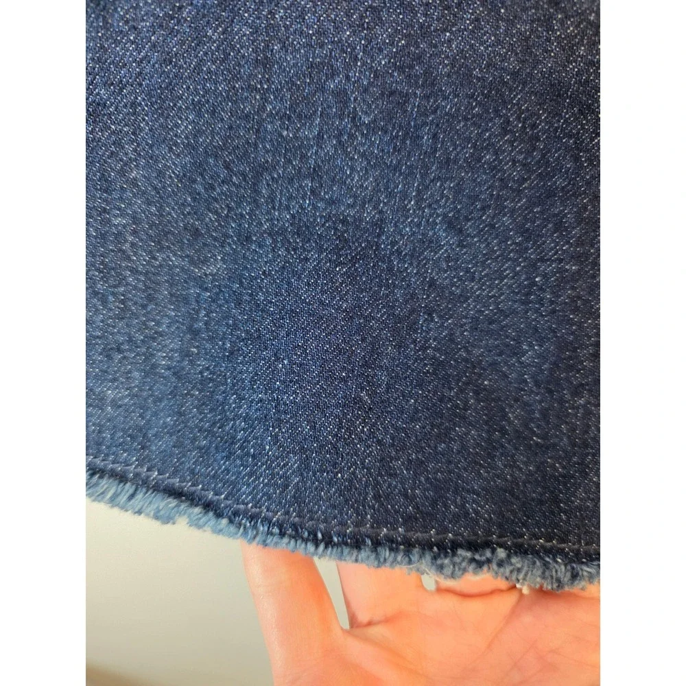 Old Navy Girls High Rise Dark Wash Denim Shorts Raw Hem Adjustable Waist 14 NWT